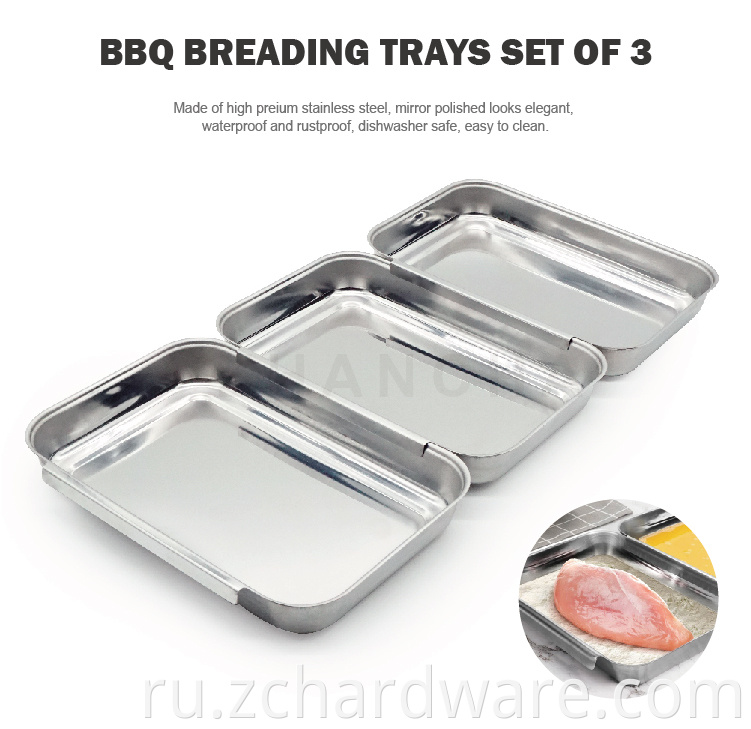 Stainless Steel Breading Pans
